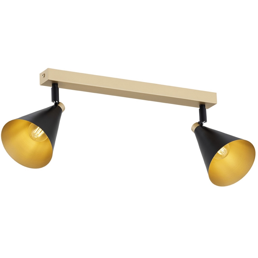 Argon 7147 - Spotlight LUCINDA 2xE14/7W/230V svart/guld