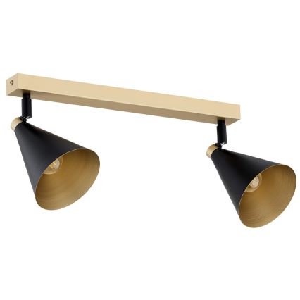 Argon 7147 - Spotlight LUCINDA 2xE14/7W/230V svart/guld