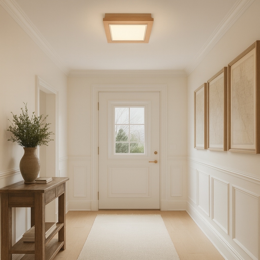 Argon 7267 - Taklampa TABOR 2xE27/15W/230V 32x32 cm beige