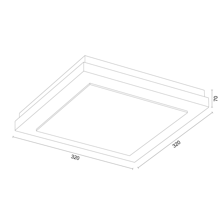 Argon 7267 - Taklampa TABOR 2xE27/15W/230V 32x32 cm beige