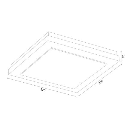 Argon 7269 - Taklampa TABOR 2xE27/15W/230V 32x32 cm grå