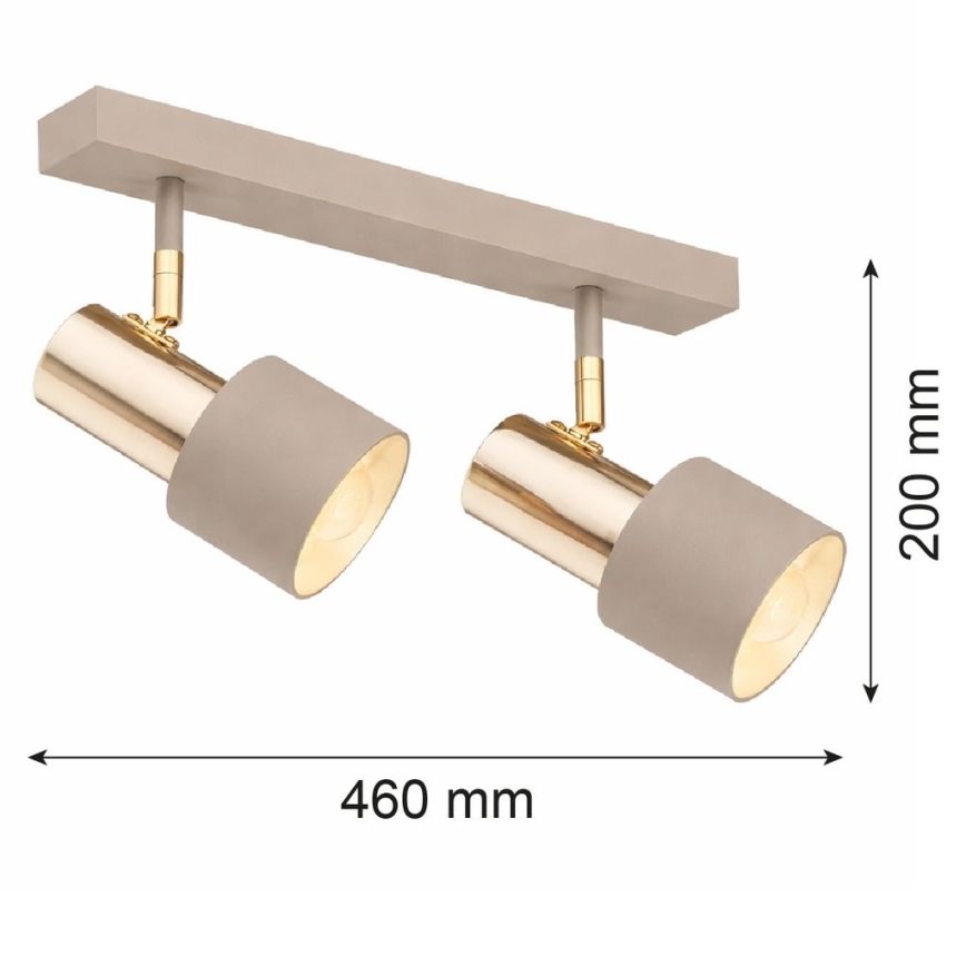 Argon 7299 - Spotarmatur DOR 2xE27/15W/230V guld/beige