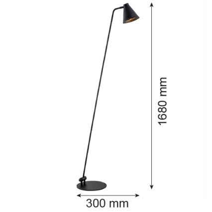 Argon 8003 - Golv lampa AVALONE 1xE27/15W/230V svart