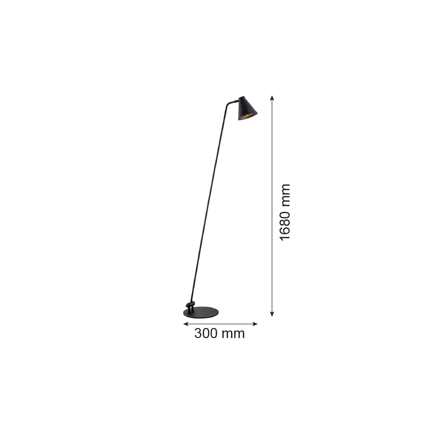 Argon 8003 - Golv lampa AVALONE 1xE27/15W/230V svart