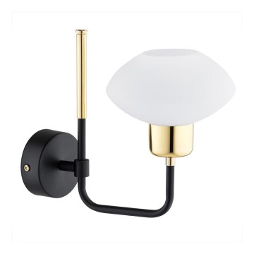 Argon 8032 - Vägglampa RAVELLO 1xE14/15W/230V svart/guld