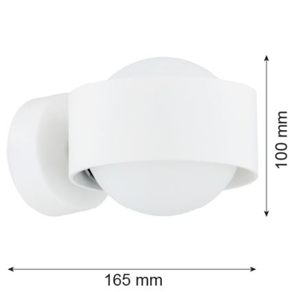 Argon 8057 - Vägglampa MASSIMO PLUS 1xG9/6W/230V vit