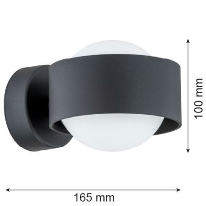 Argon 8059 - Vägglampa MASSIMO PLUS 1xG9/6W/230V svart