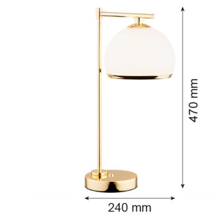 Argon 8120 - Bordslampa MARBELLA 1xE27/15W/230V mässing