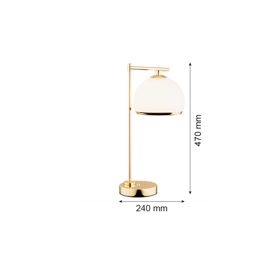 Argon 8120 - Bordslampa MARBELLA 1xE27/15W/230V mässing