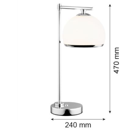 Argon 8121 - Bordslampa MARBELLA 1xE27/15W/230V blank krom