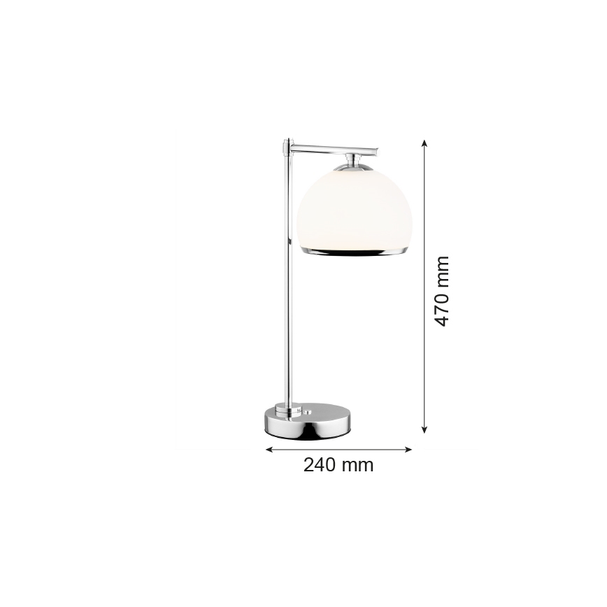 Argon 8121 - Bordslampa MARBELLA 1xE27/15W/230V blank krom