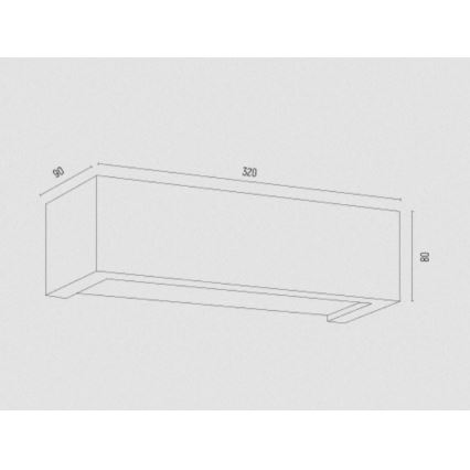 Argon 8250 - Vägglampa CASERTA 1xE27/15W/230V 32 cm