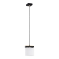 Argon 8276 - Ljuskrona med textilsladd CANOA 1xE27/15W/230V svart