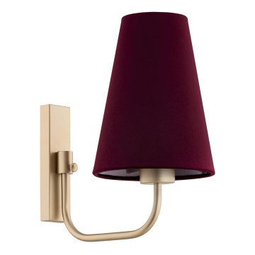 Argon 8313 - Vägglampa SAFIANO 1xE27/15W/230V burgundy