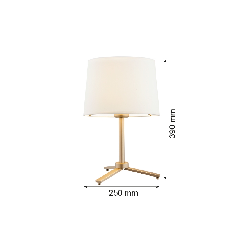 Argon 8318 - Bordslampa CAVALINO 1xE27/15W/230V 39 cm grädde/guld