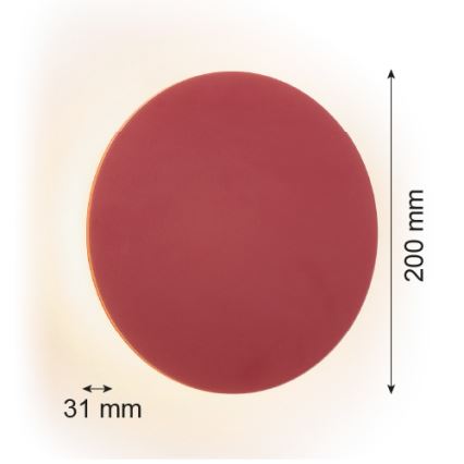 Argon 8321 - LED väggbelysning OREGON PLUS LED/4,5W/230V 3000K 20 cm röd