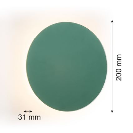 Argon 8324 - LED väggbelysning OREGON PLUS LED/4,5W/230V 3000K 20 cm grön