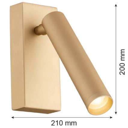 Argon 8326 - LED väggspotlight RIO LED/4,2W/230V 3000K guld