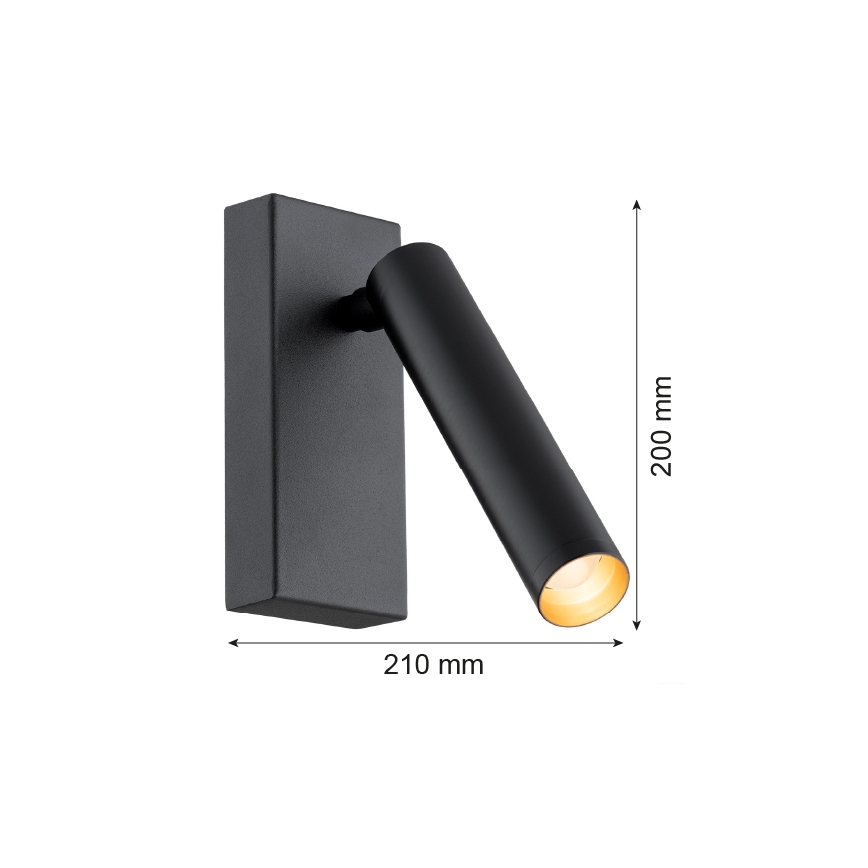 Argon 8328 - LED väggspotlight RIO LED/4,2W/230V 3000K svart