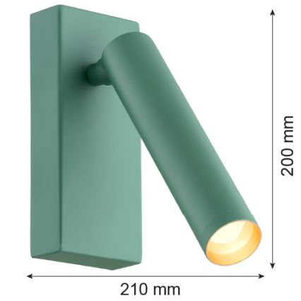 Argon 8332 - LED väggspotlight RIO LED/4,2W/230V 3000K grön