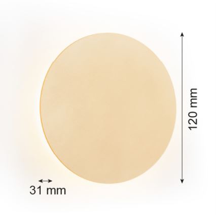 Argon 8350 - LED väggbelysning OREGON PLUS LED/3W/230V 3000K 12 cm guld