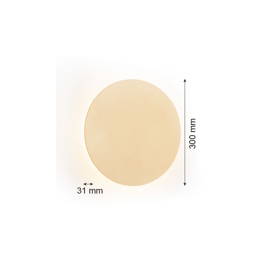 Argon 8352 - LED väggbelysning OREGON PLUS LED/6W/230V 3000K 30 cm guld