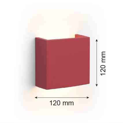 Argon 8361 - LED väggbelysning GENT LED/3,6W/230V 3000K röd