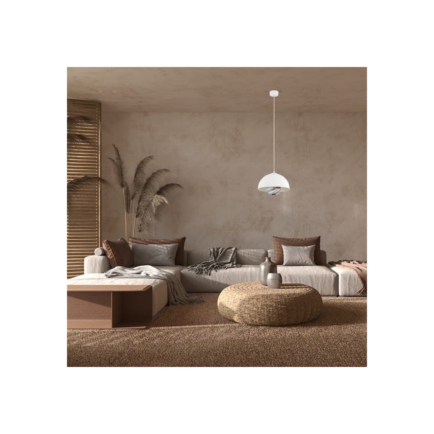 Argon 8443 - Ljuskrona med textilsladd PIAVA 1xE14/7W/230V alabaster vit