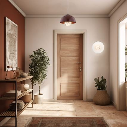 Argon 8444 - Ljuskrona med textilsladd PIAVA 1xE14/7W/230V alabaster brun