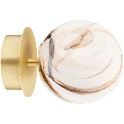 Argon 8453 - Vägglampa FABIO 1xE14/7W/230V alabaster guld