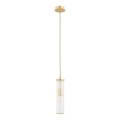 Argon 8489 - Ljuskrona med textilsladd HAMPTON 1xE14/7W/230V guld