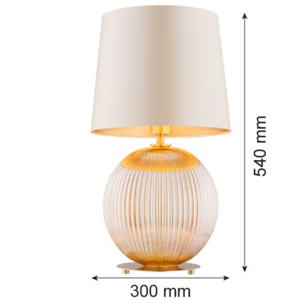 Argon 8535 - Bordslampa HAMILTON 1xE27/15W/230V 54 cm grädde/beige