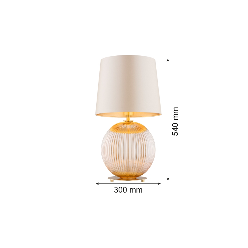 Argon 8535 - Bordslampa HAMILTON 1xE27/15W/230V 54 cm grädde/beige
