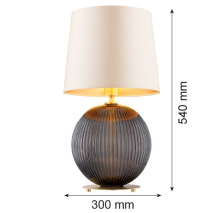 Argon 8538 - Bordslampa HAMILTON 1xE27/15W/230V 54 cm grädde/svart