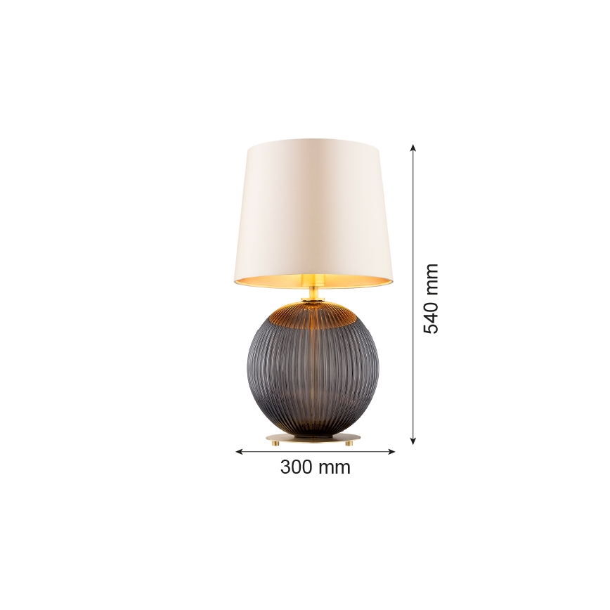 Argon 8538 - Bordslampa HAMILTON 1xE27/15W/230V 54 cm grädde/svart