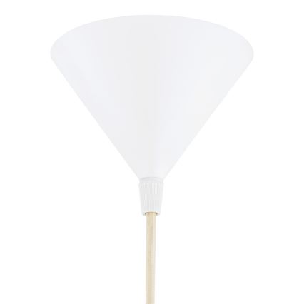 Argon 8629 - Ljuskrona med textilsladd KEGEL 1xE27/15W/230V vit
