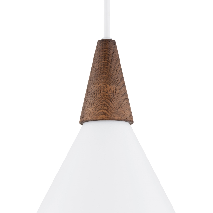 Argon 8631 - Ljuskrona med textilsladd KEGEL 1xE27/15W/230V vit