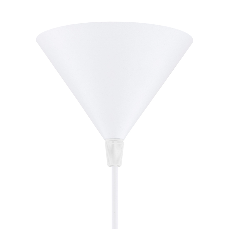 Argon 8631 - Ljuskrona med textilsladd KEGEL 1xE27/15W/230V vit