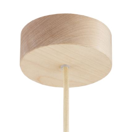 Argon 8633 - Ljuskrona med textilsladd TRE 1xE27/15W/230V