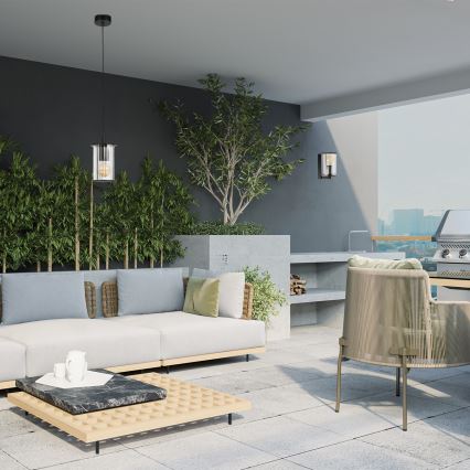 Argon 8748 - Vägglampa för utomhusbruk NORFOLK 1xE27/15W/230V IP44 svart