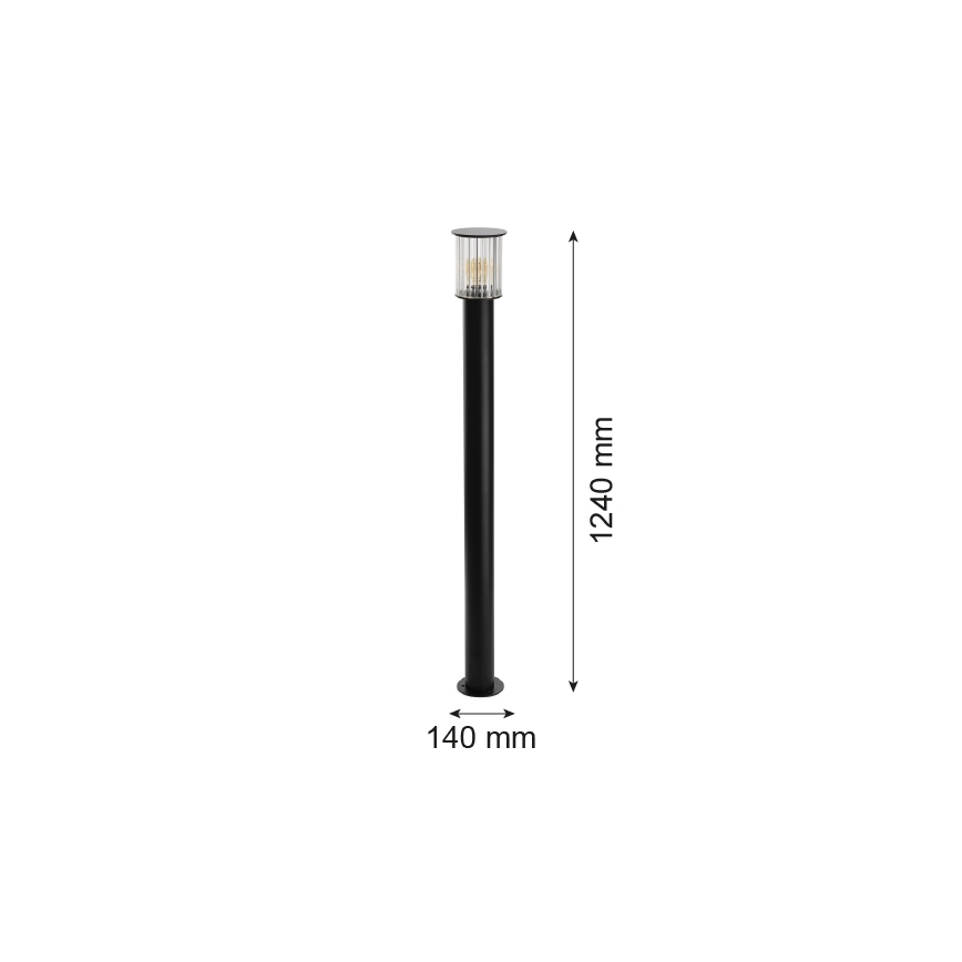 Argon 8750 - Utomhuslampa NORFOLK 1xE27/15W/230V IP44 124cm svart