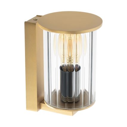 Argon 8752 - Vägglampa för utomhusbruk NORFOLK 1xE27/15W/230V IP44 guld