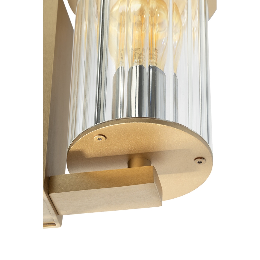 Argon 8752 - Vägglampa för utomhusbruk NORFOLK 1xE27/15W/230V IP44 guld