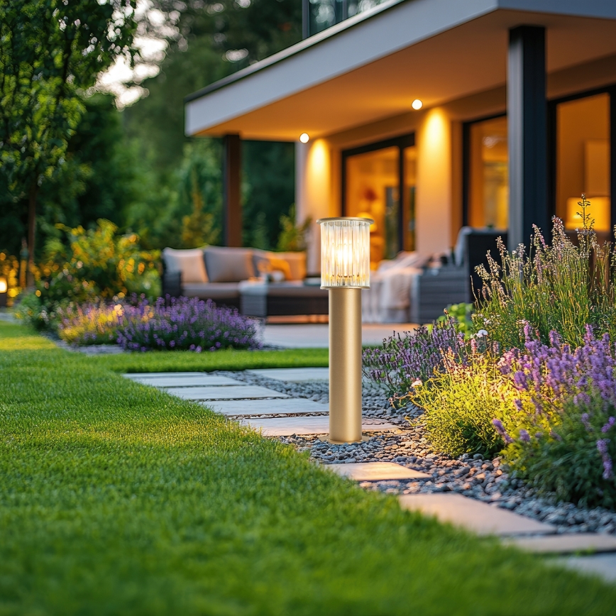 Argon 8753 - Utomhuslampa NORFOLK 1xE27/15W/230V IP44 52cm guld