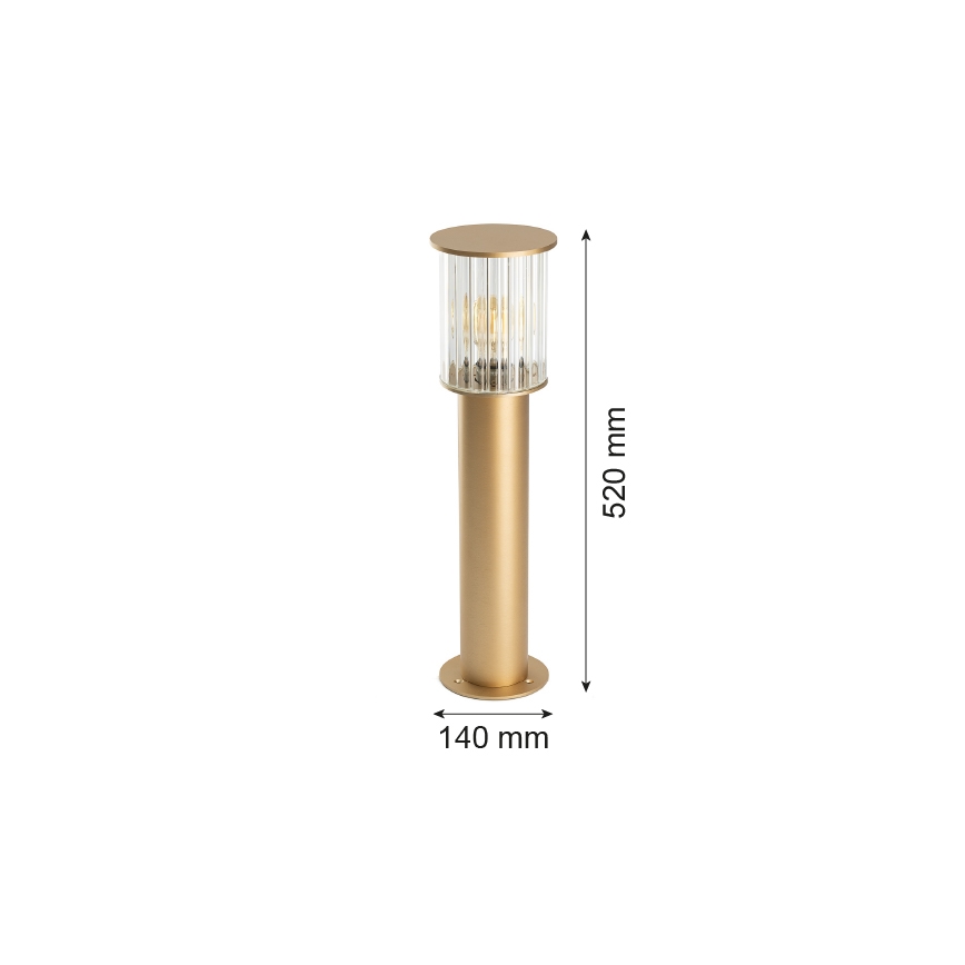 Argon 8753 - Utomhuslampa NORFOLK 1xE27/15W/230V IP44 52cm guld