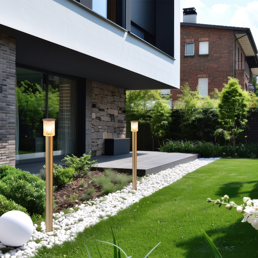 Argon 8754 - Utomhuslampa NORFOLK 1xE27/15W/230V IP44 124cm guld