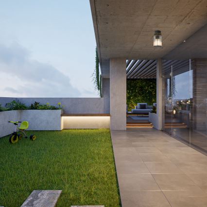 Argon 8773 - Taklampa för utomhusbruk NORFOLK 1xE27/15W/230V IP44 svart