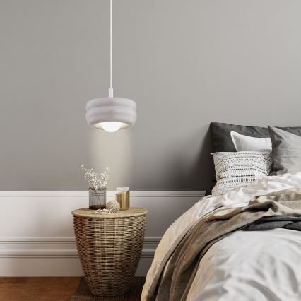 Argon 8814 - Ljuskrona med textilsladd TEVO 1xG9/4,5W/230V grå