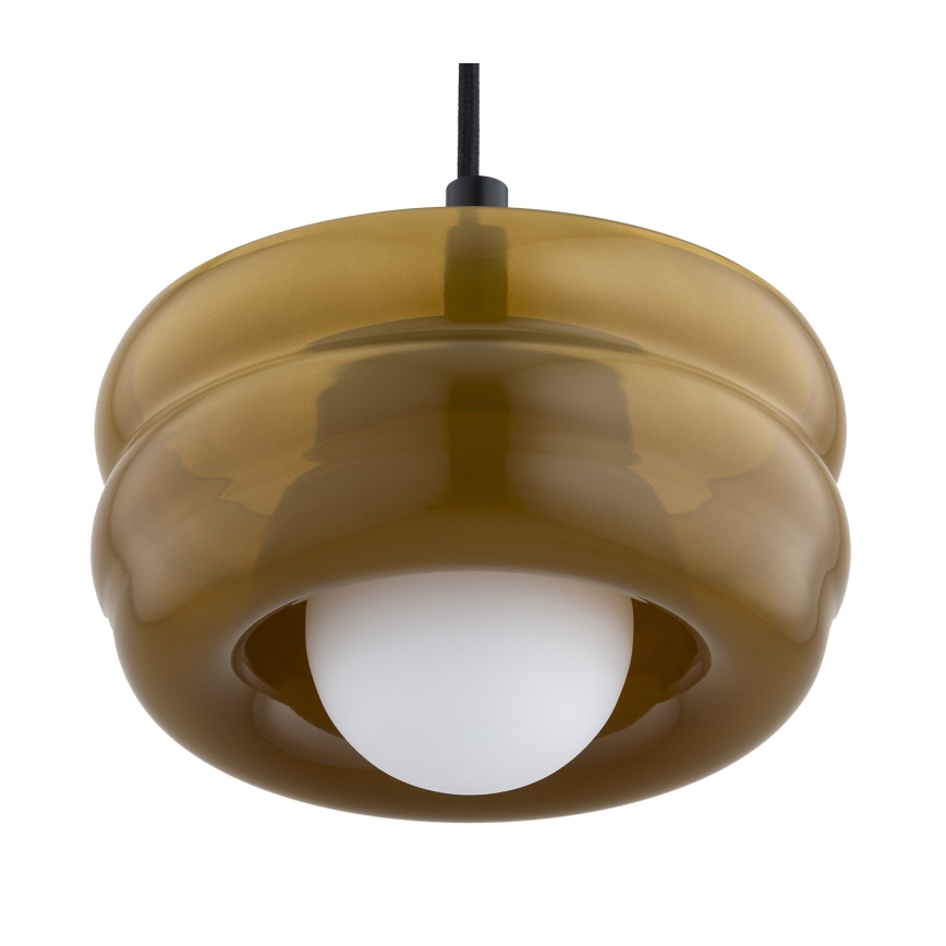 Argon 8816 - Ljuskrona med textilsladd TEVO 1xG9/4,5W/230V brun/rökig