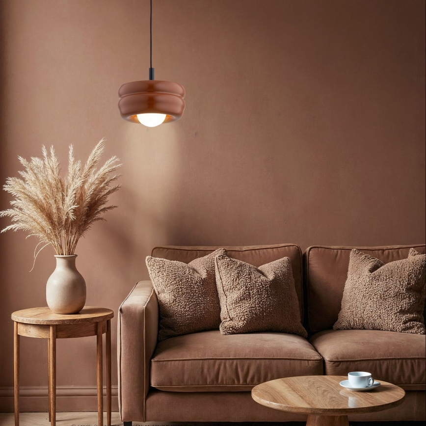 Argon 8817 - Ljuskrona med textilsladd TEVO 1xG9/4,5W/230V brun